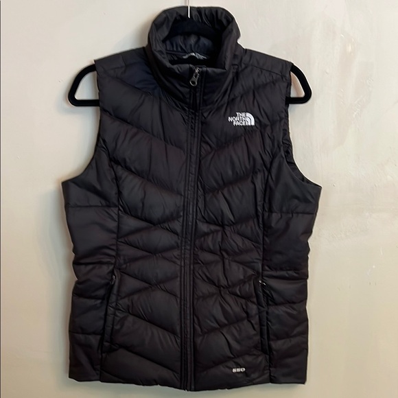 The North Face Jackets & Blazers - The North Face Black Down 550 Spell Out Puffer Vest Size M